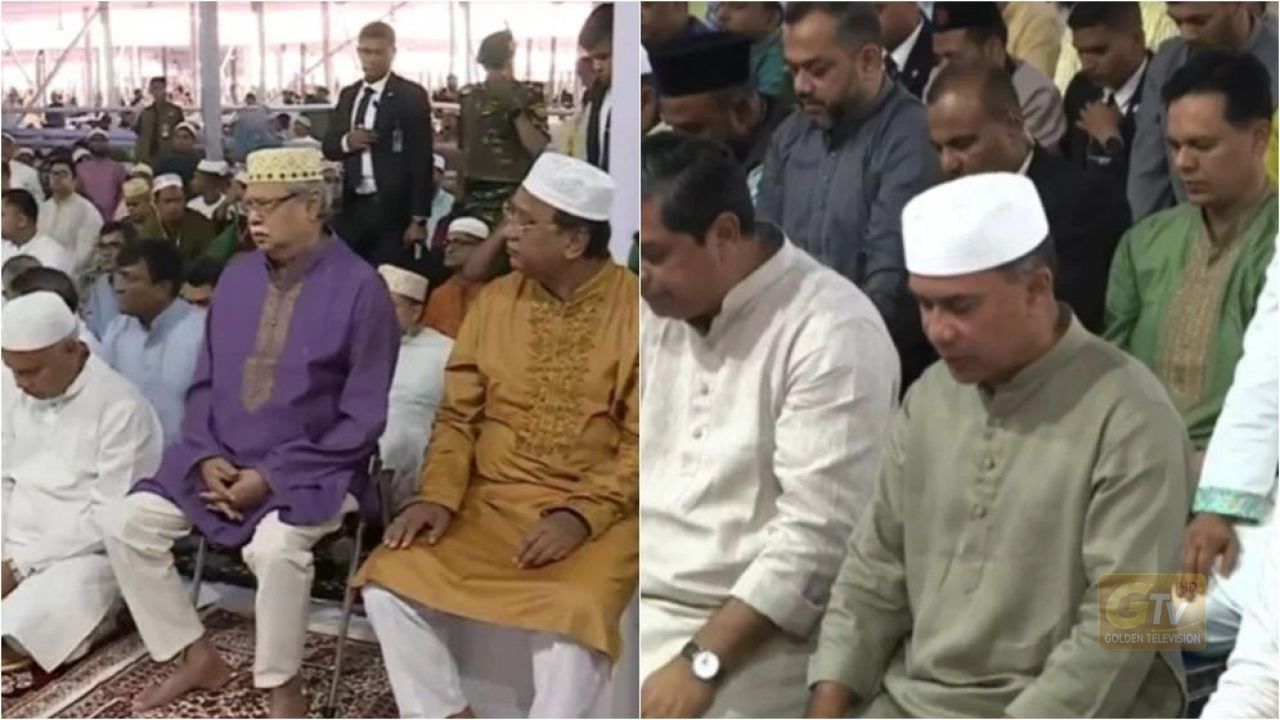 প্রধান জামাতে নামাজ আদায় করলেন রাষ্ট্রপতি ও প্রধানমন্ত্রী