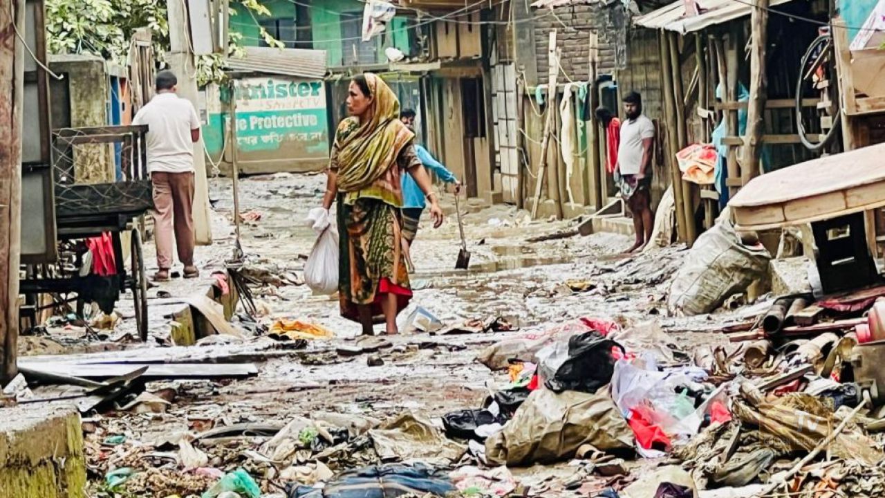 বান্দরবানে বন্যা পরিস্থিতির উন্নতি, কমেনি দুর্ভোগ