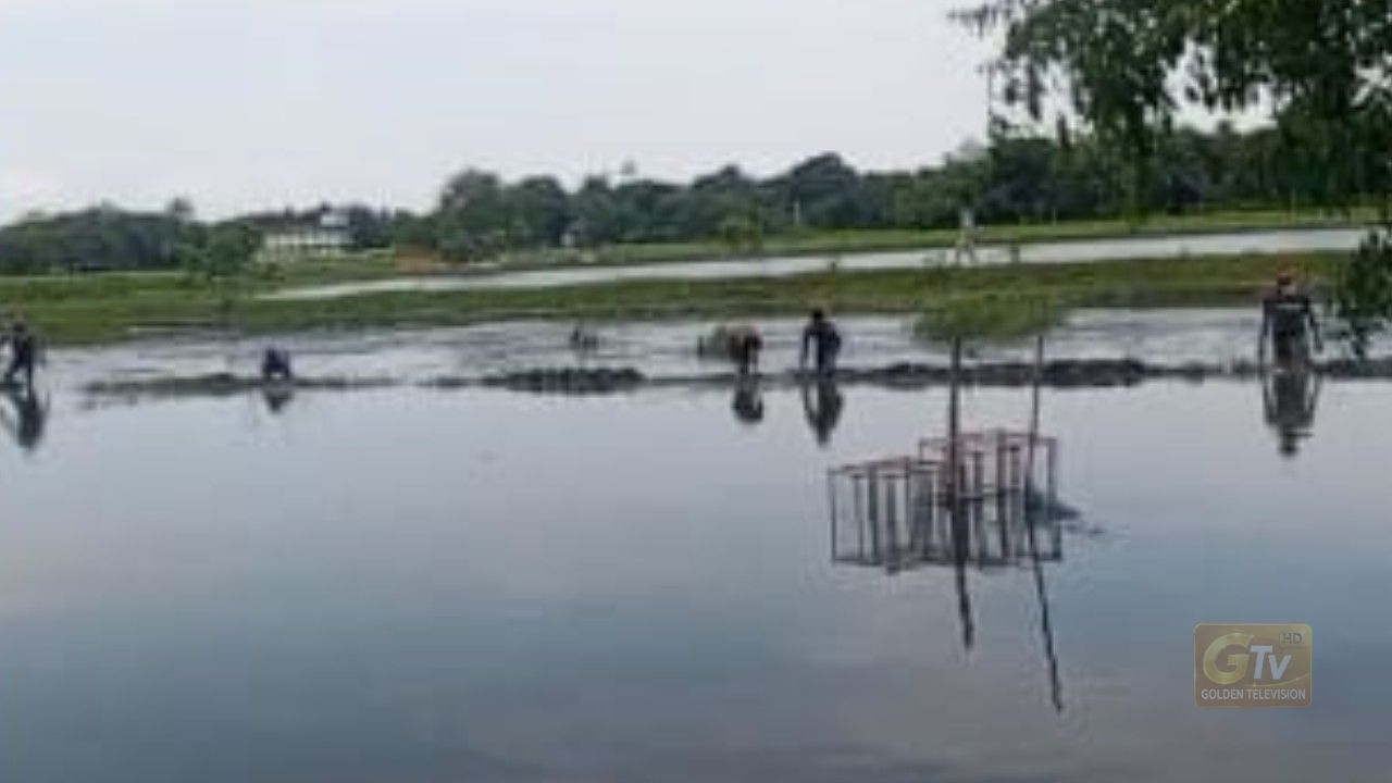 আশাশুনিতে মালিক পক্ষকে জিম্মী করে বাঁধ দিয়ে মৎস্য ঘের জবর দখল 