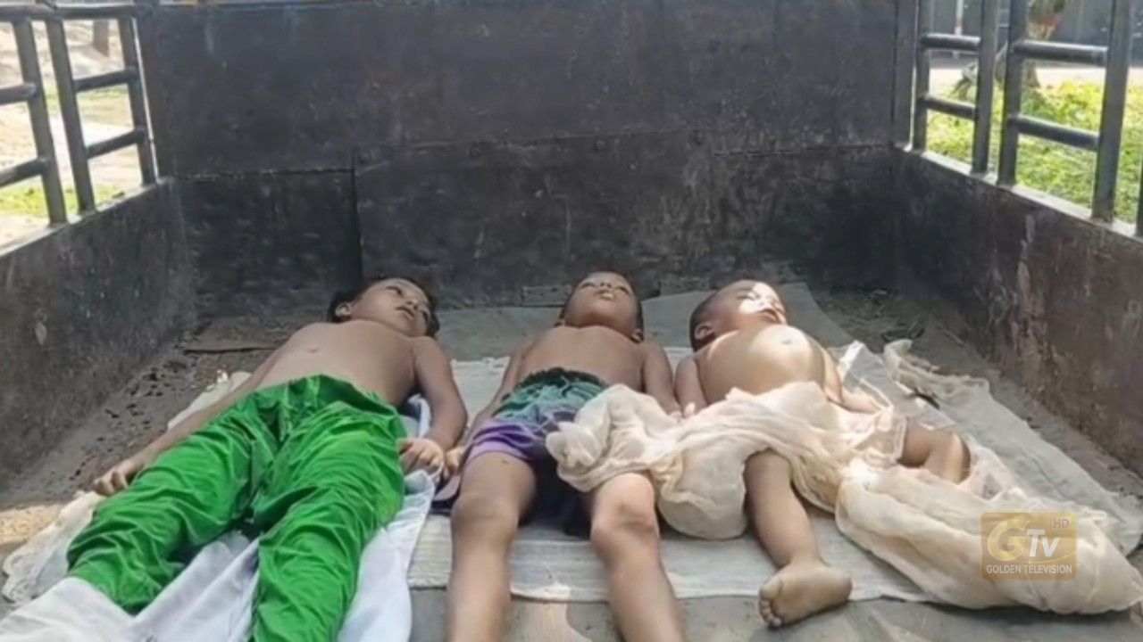 সুনামগঞ্জের তাহিরপুরে কূটনাশক খাইয়ে তিন অবুঝ সন্তানকে হত্যা,পিতারও কীটনাশক পান